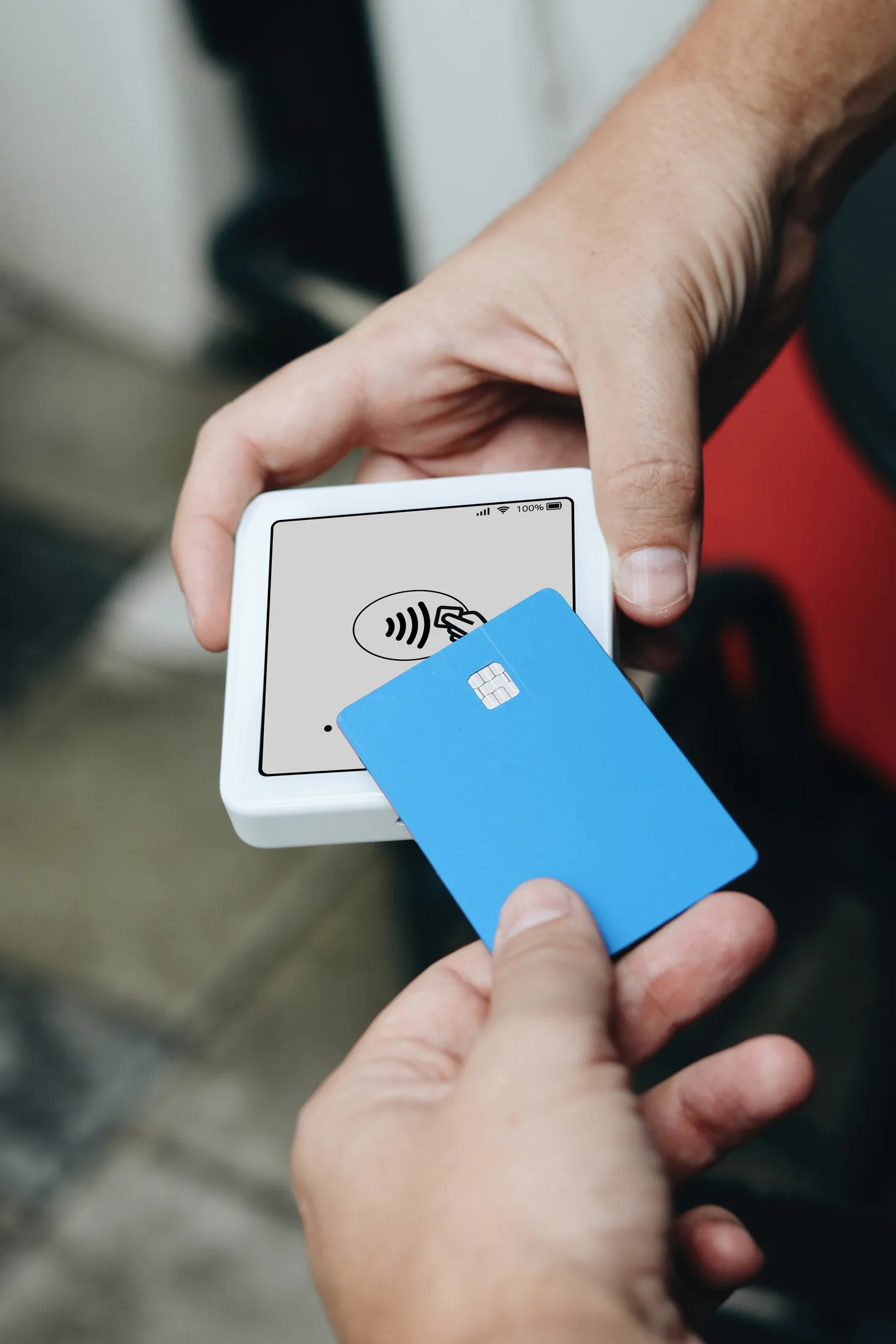 A physical card used near a contactless reader