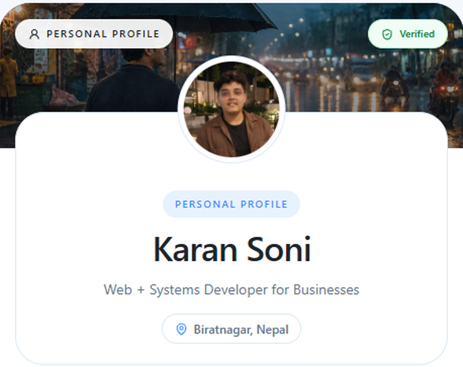 Personal profile identity snapshot